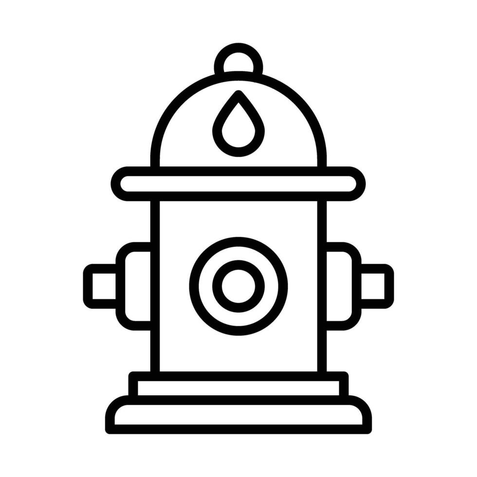 Hydrant Line Icon Design vector