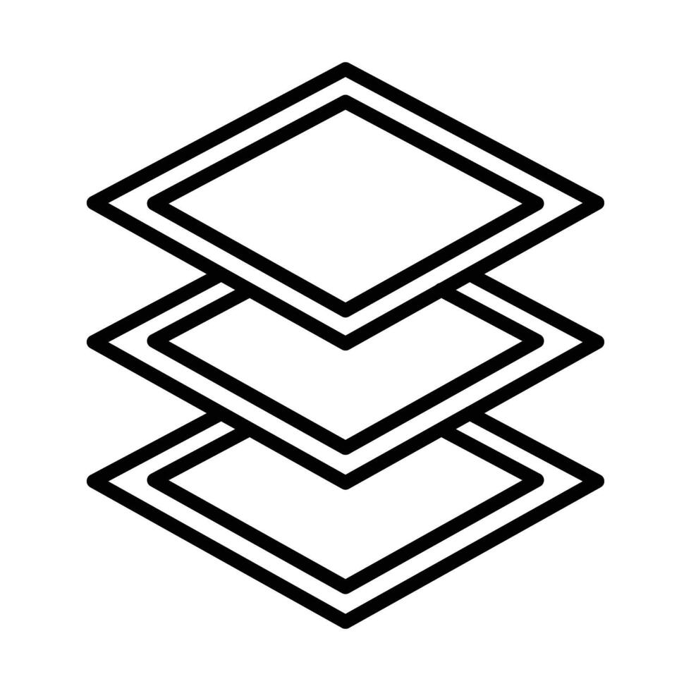 Layers Line Icon Design vector