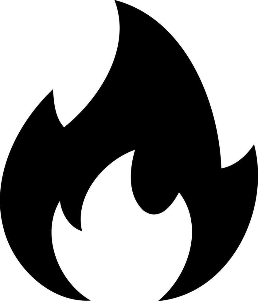 Fire icon Engraving clipart illustration vector