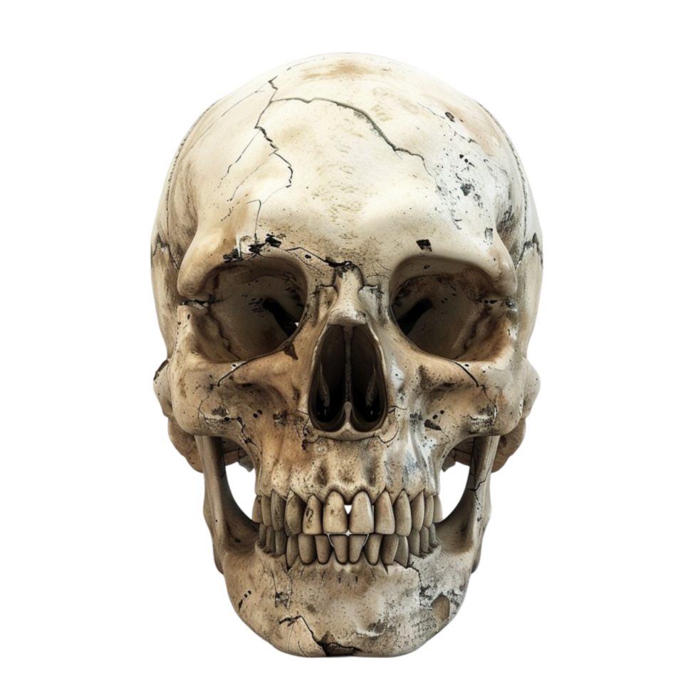 Generated AI Skull Human skeleton Human head isolated on a transparent background png