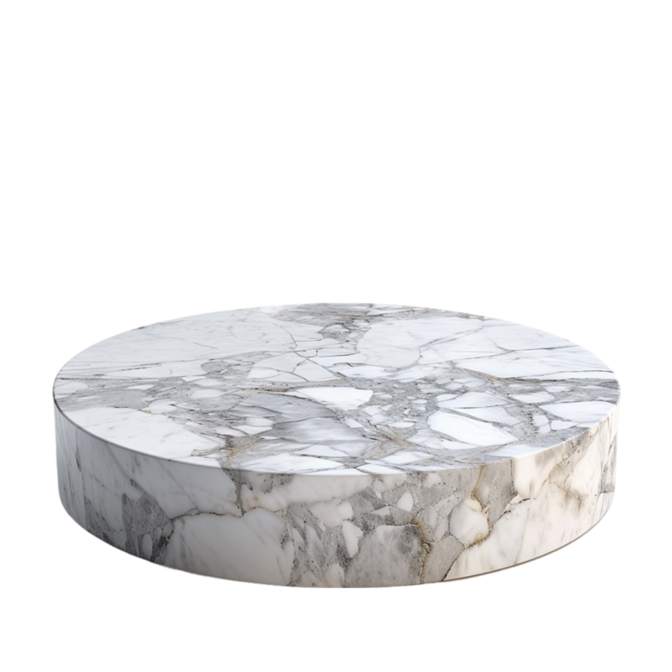 Generated AI Marble podium, platform isolated on a transparent background png