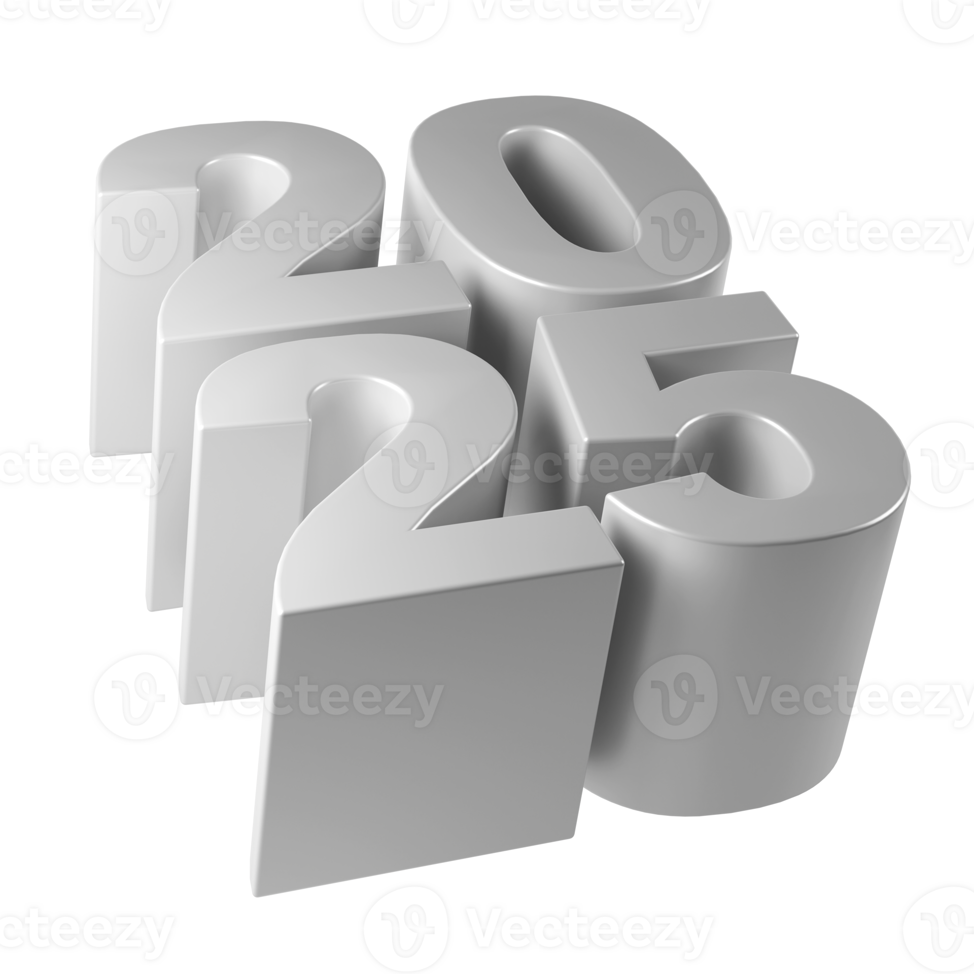 Happy New Year 2025 With Shiny Silver 3D Numbers Holiday Christmas Happy New Year 2025 With Shiny Silver 3d Numbers Holiday Christmas Celebration Design Premium Element Illustration For Poster Banner Calendar And Greeting Card Png