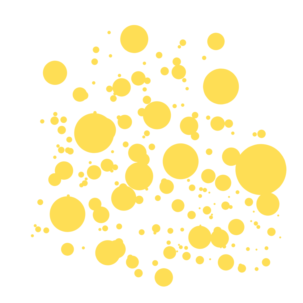Yellow abstract splattered png