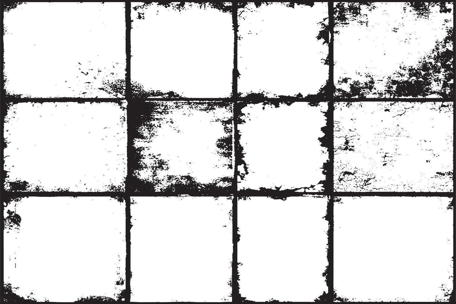 monochrome black grunge gritty destressed texture illustration for background texture vector