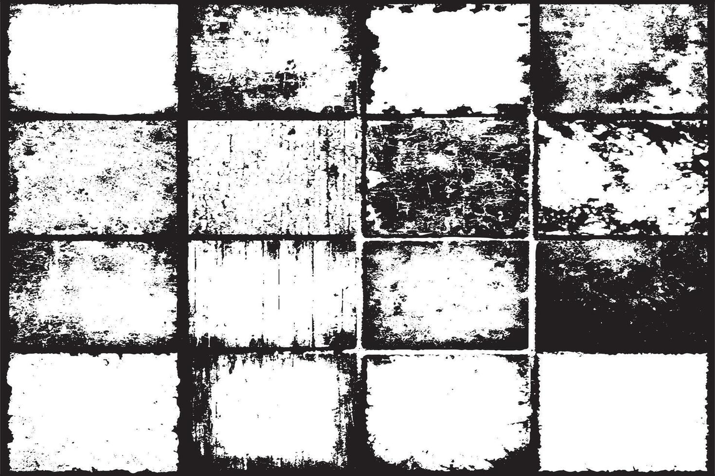 monochrome black grunge gritty destressed texture illustration for background texture vector