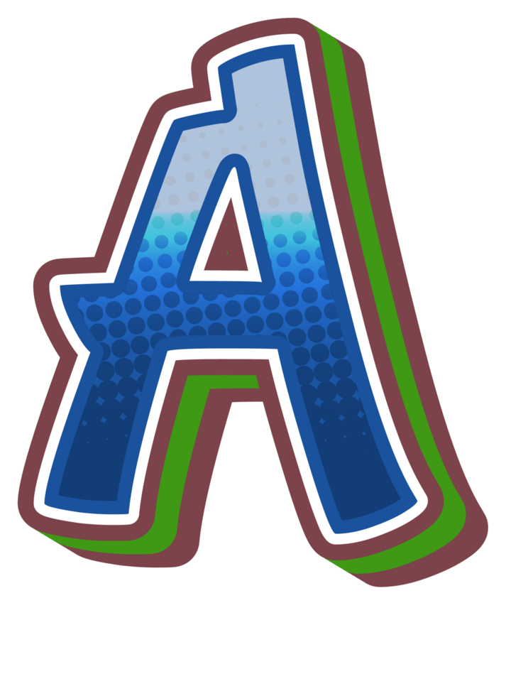Cartoon Game Alphabet Letter and Number png