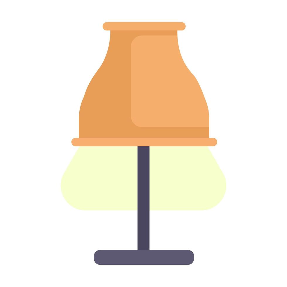 Lamp, lighting device, coziness, comfort, furniture, item for filling space in the house, interior, flat image, cartoon style. line icon for business and advertising vector