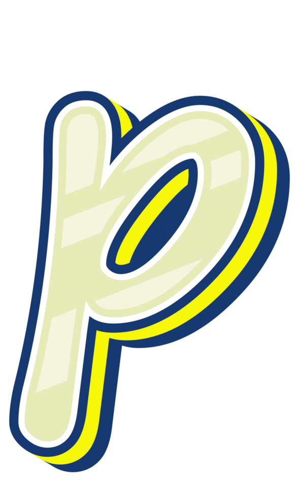 Vintage Comic Alphabet Letter and Number png