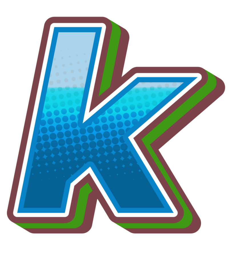 Vintage Comic Alphabet Letter and Number png