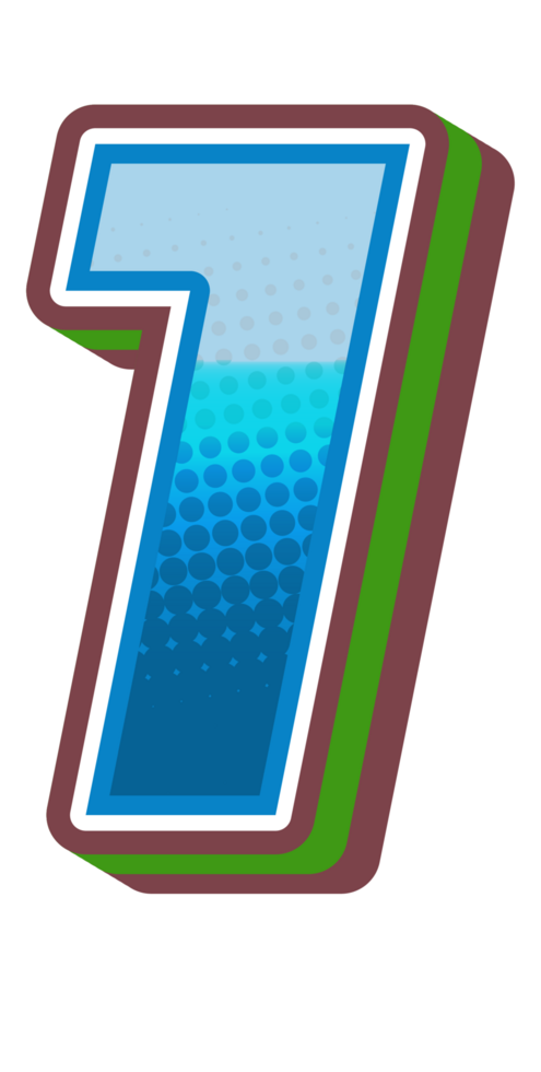 Vintage Comic Alphabet Letter and Number png