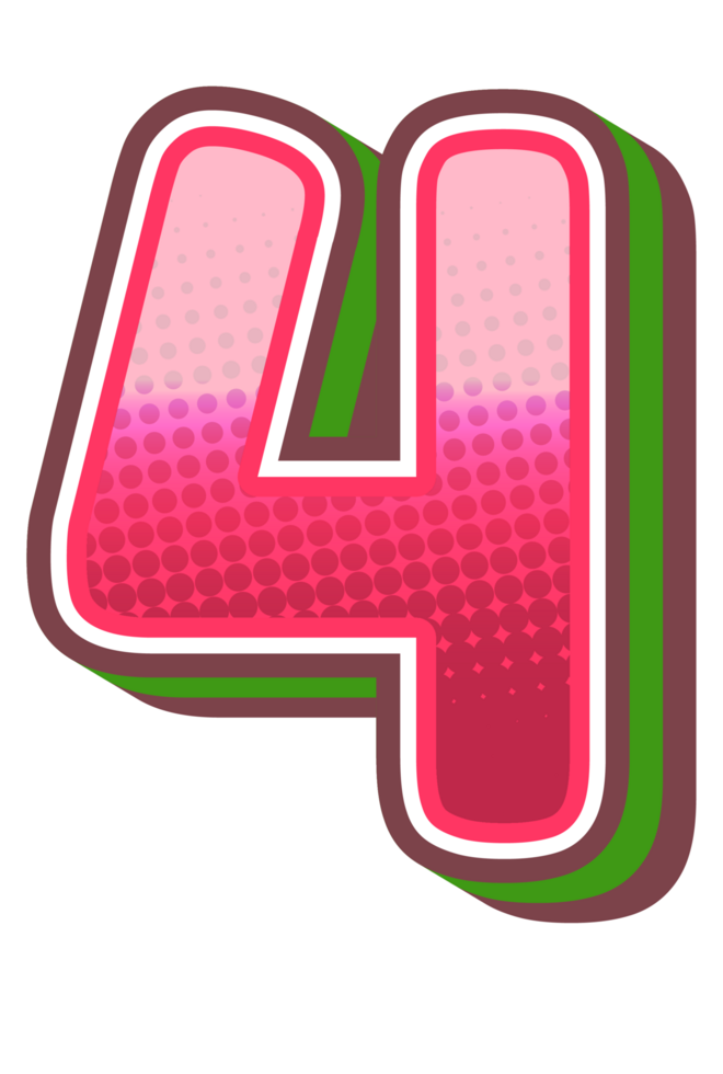 Vintage Comic Alphabet Letter and Number png