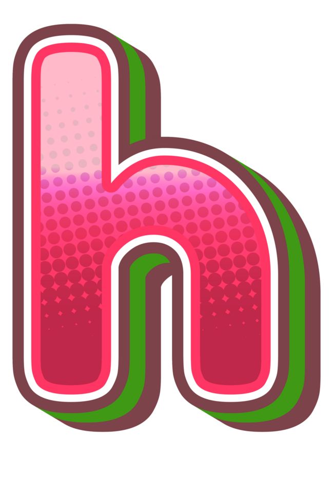 Vintage Comic Alphabet Letter and Number png