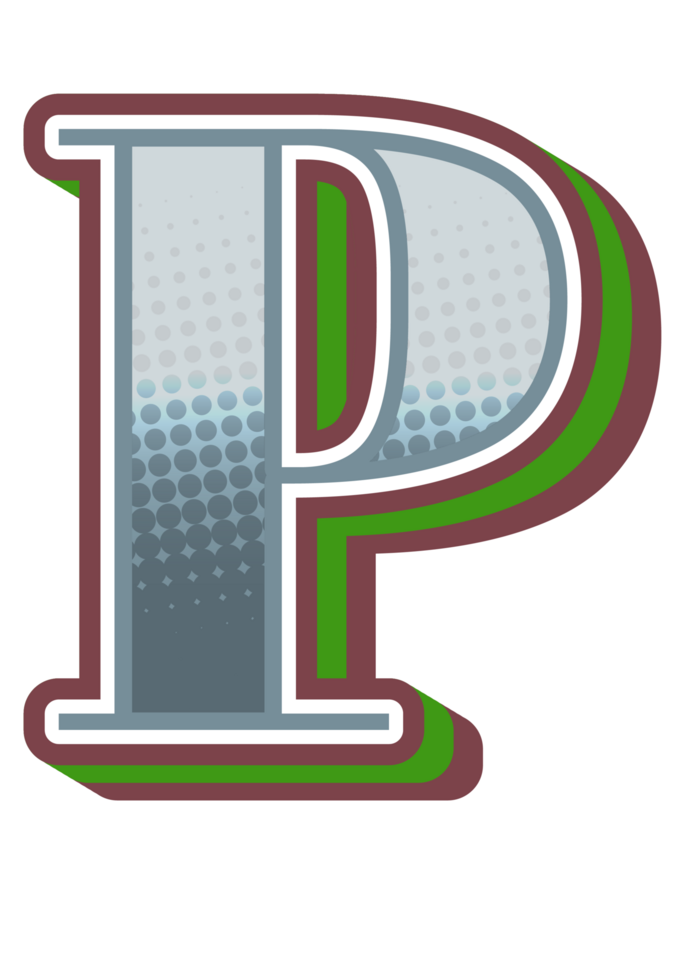 Vintage Comic Alphabet Letter and Number png