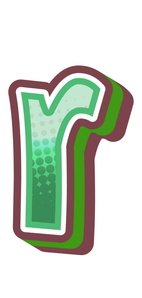 Vintage Comic Alphabet Letter and Number png