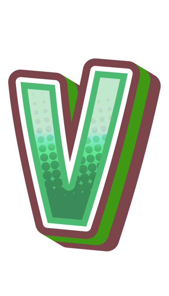 Vintage Comic Alphabet Letter and Number png