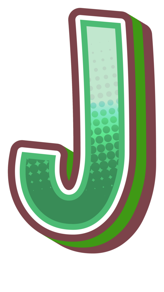 Vintage Comic Alphabet Letter and Number png