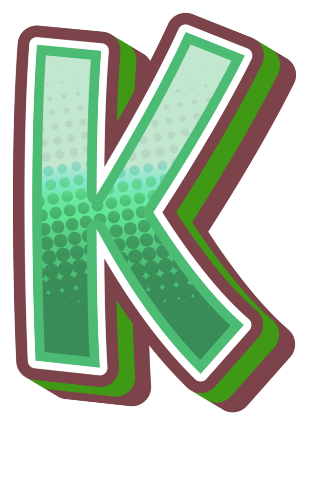 Vintage Comic Alphabet Letter and Number png