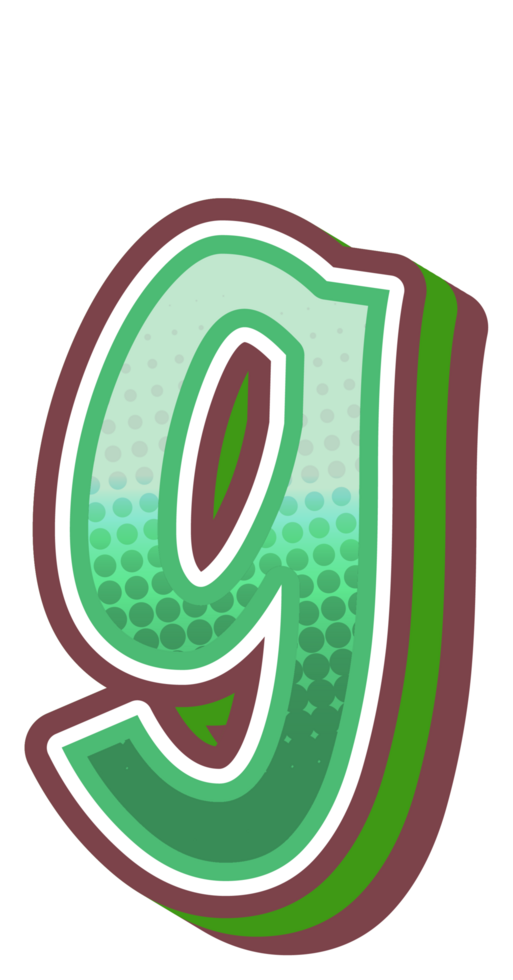 Vintage Comic Alphabet Letter and Number png