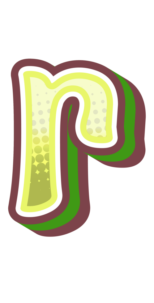 Vintage Comic Alphabet Letter and Number png