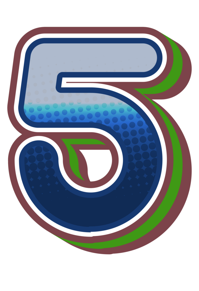 Vintage Comic Alphabet Letter and Number png