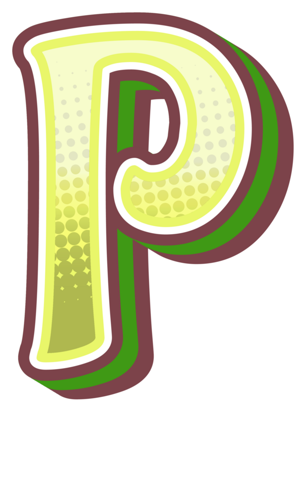 Vintage Comic Alphabet Letter and Number png