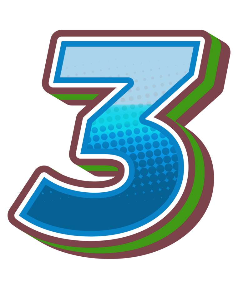 Vintage Comic Alphabet Letter and Number png