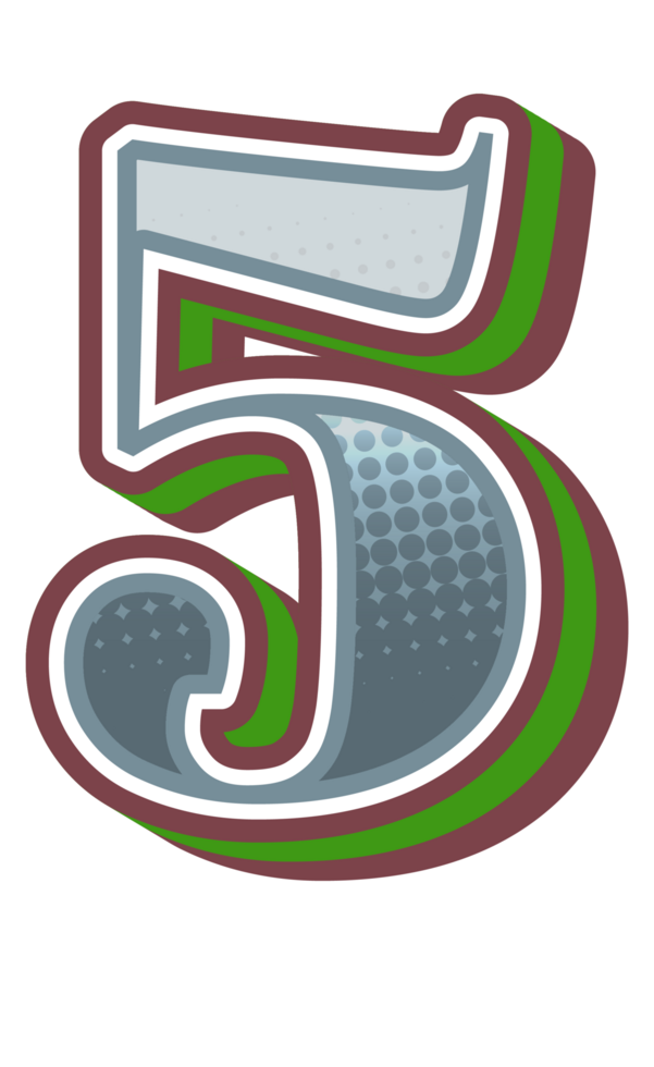 Vintage Comic Alphabet Letter and Number png