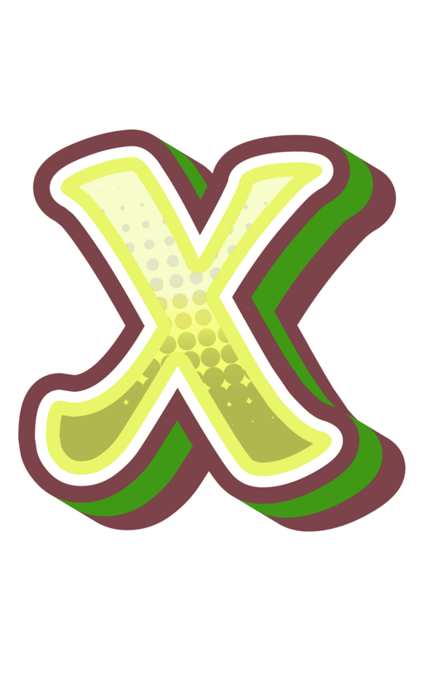 Vintage Comic Alphabet Letter and Number png