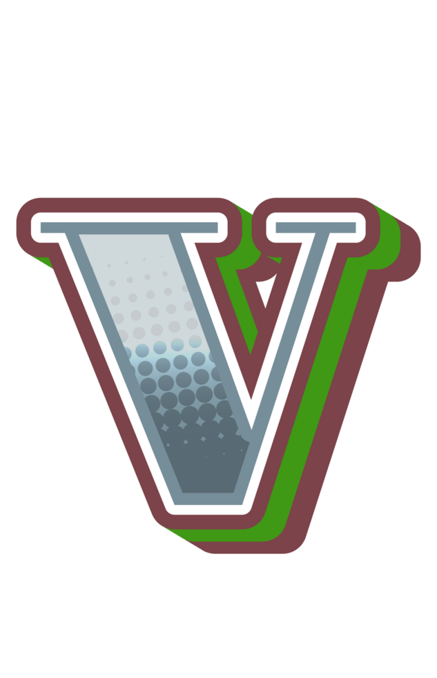 Vintage Comic Alphabet Letter and Number png