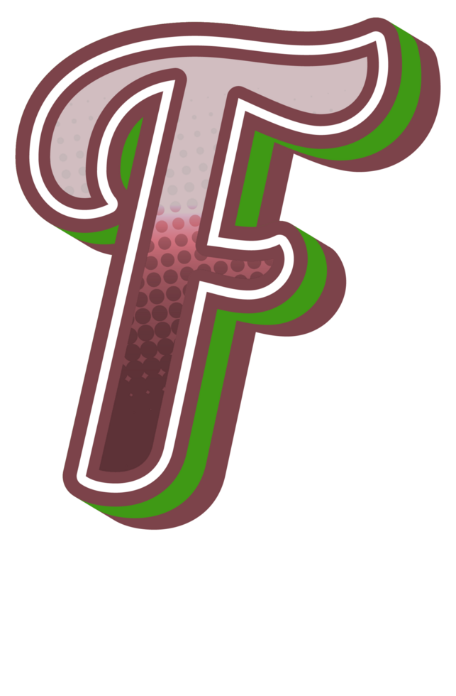 Vintage Comic Alphabet Letter and Number png