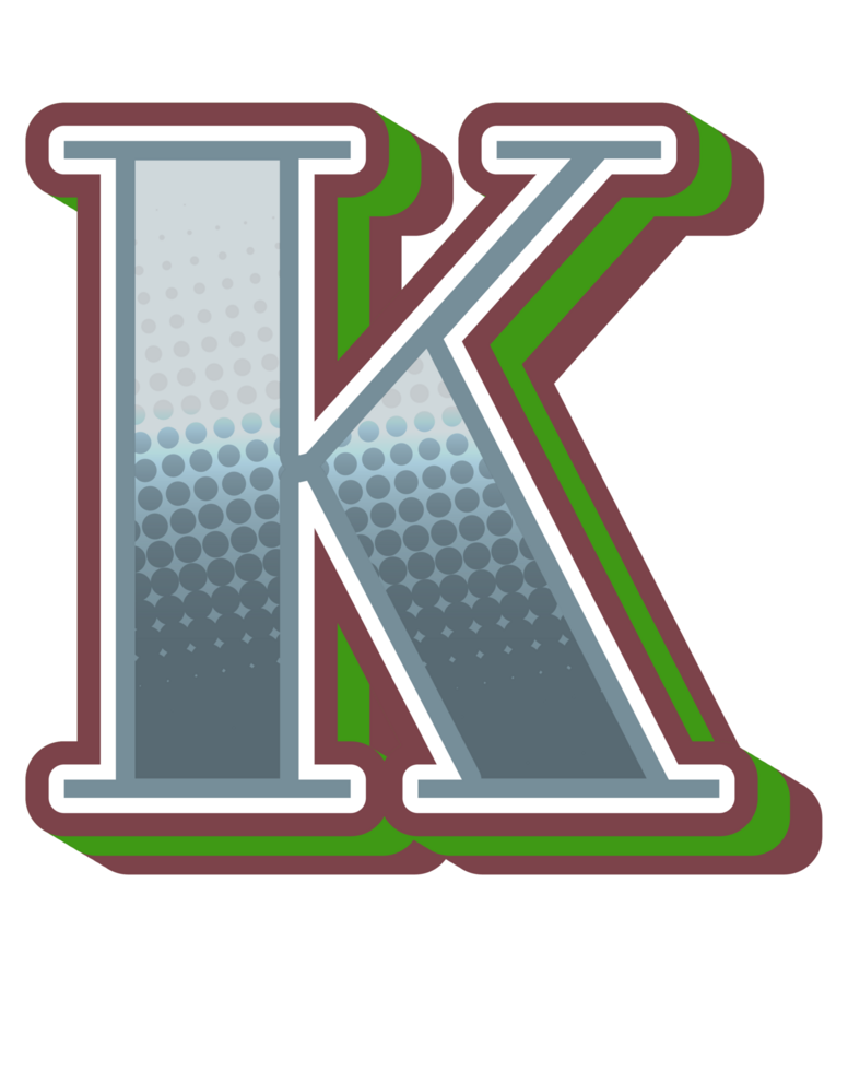 Vintage Comic Alphabet Letter and Number png
