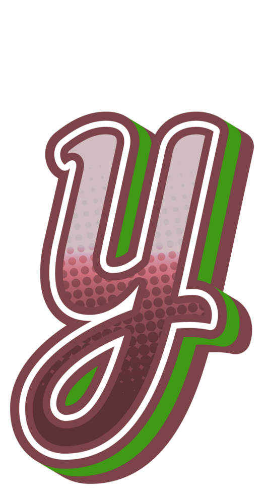 Vintage Comic Alphabet Letter and Number png
