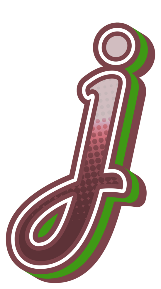 Vintage Comic Alphabet Letter and Number png