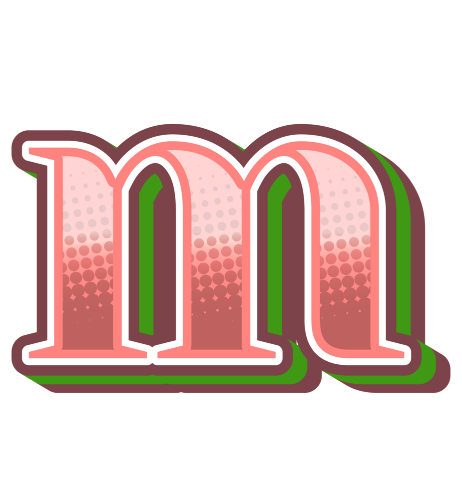 Vintage Comic Alphabet Letter and Number png