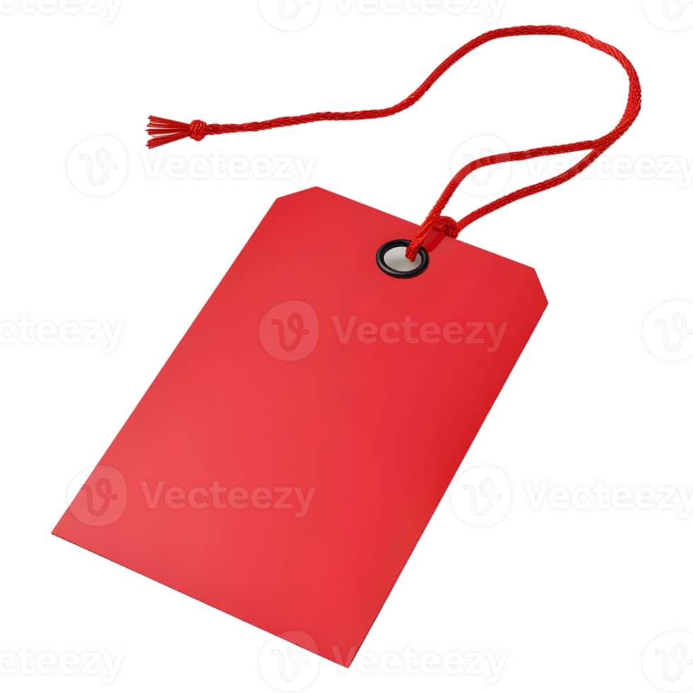 3D Rendering of a Jeans or Shirt Tag on Transparent Background png