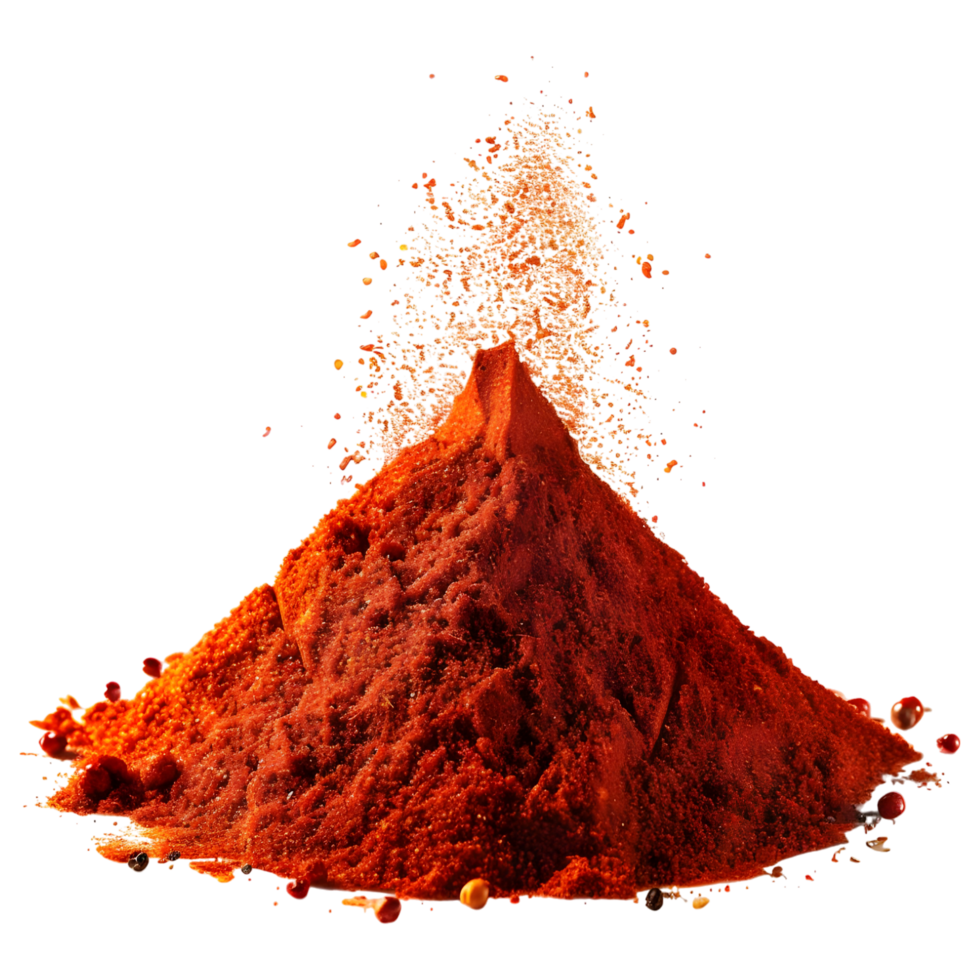 3D Rendering of a Red Chili Powder on Transparent Background png