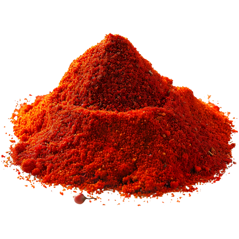 3D Rendering of a Red Chili Powder on Transparent Background png