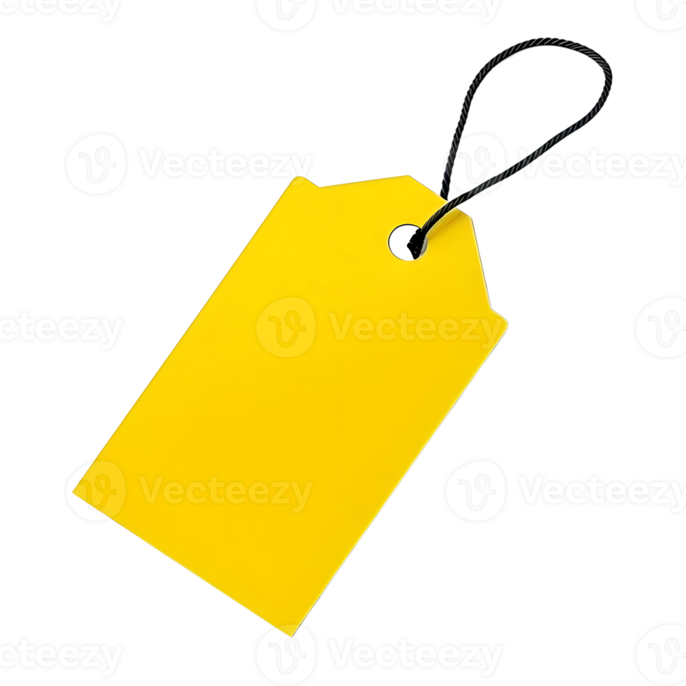 3D Rendering of a Jeans or Shirt Tag on Transparent Background png