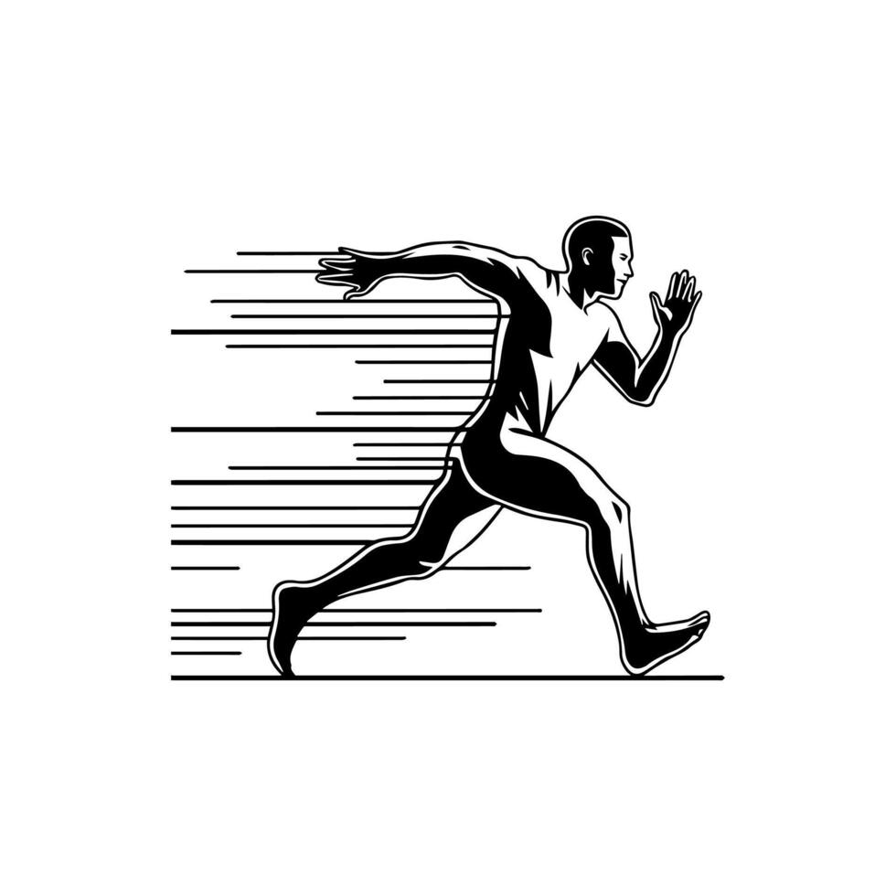 hombre corriendo ilustracion vector