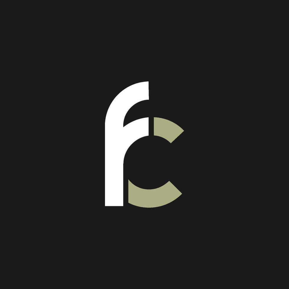 letra fc icono creativo resumen mínimo logo vector