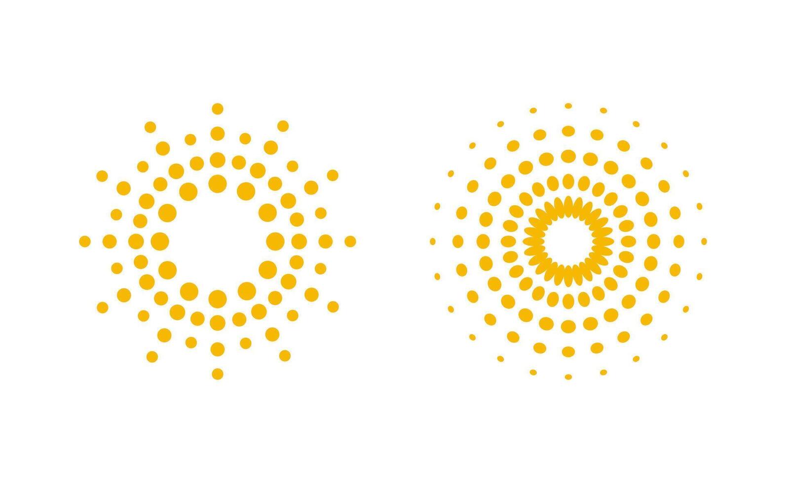 Dot circular pattern icon logo circle vortex background vector