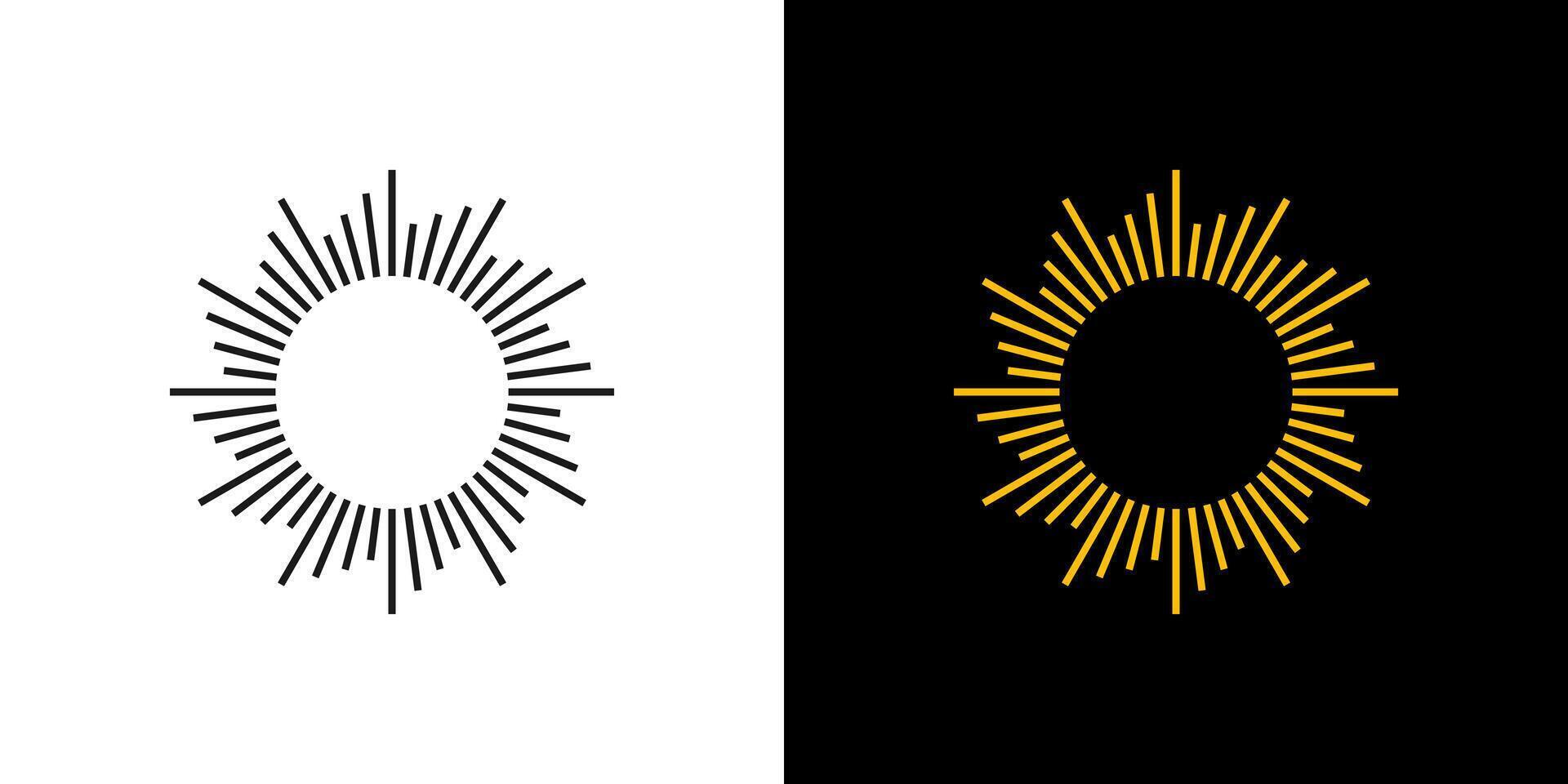 sun light logo line sunrise burst shine sun shine or firework vector