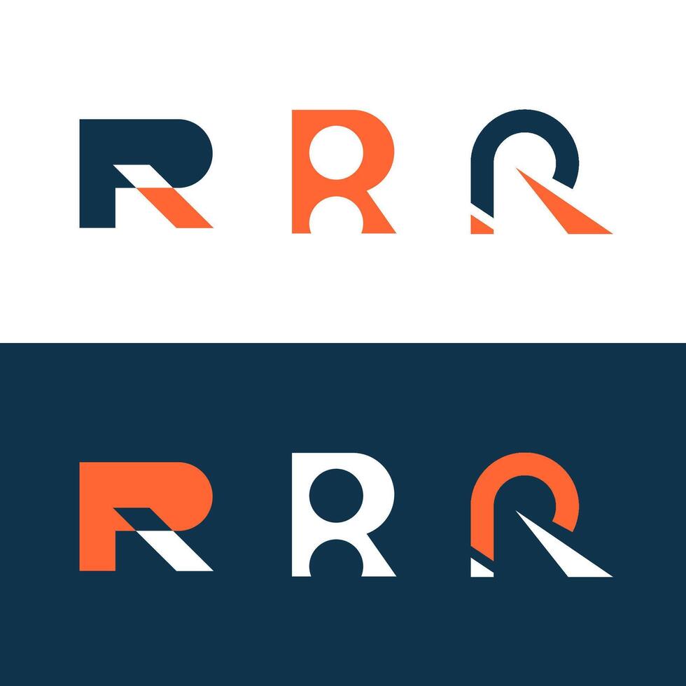 Set of letter R icon logo modern trendy symbol set collection vector