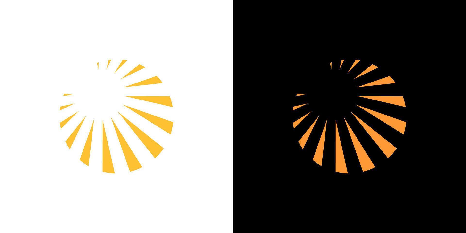 Sun light logo design circle yellow symbol vector