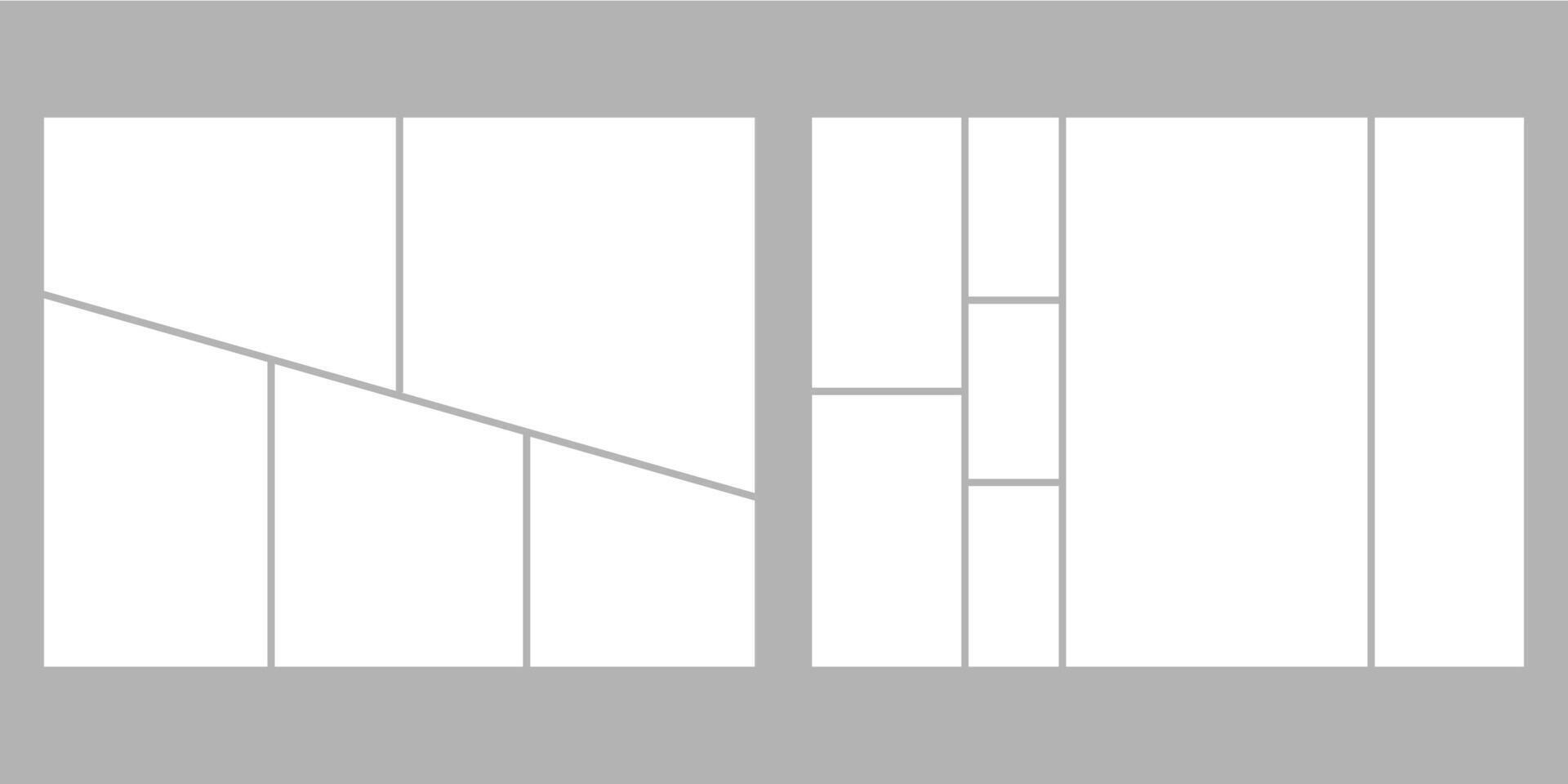 Minimalistic geometric photo frame layout for photo albums, wedding photo. 8,5 to 11 in proportion vector