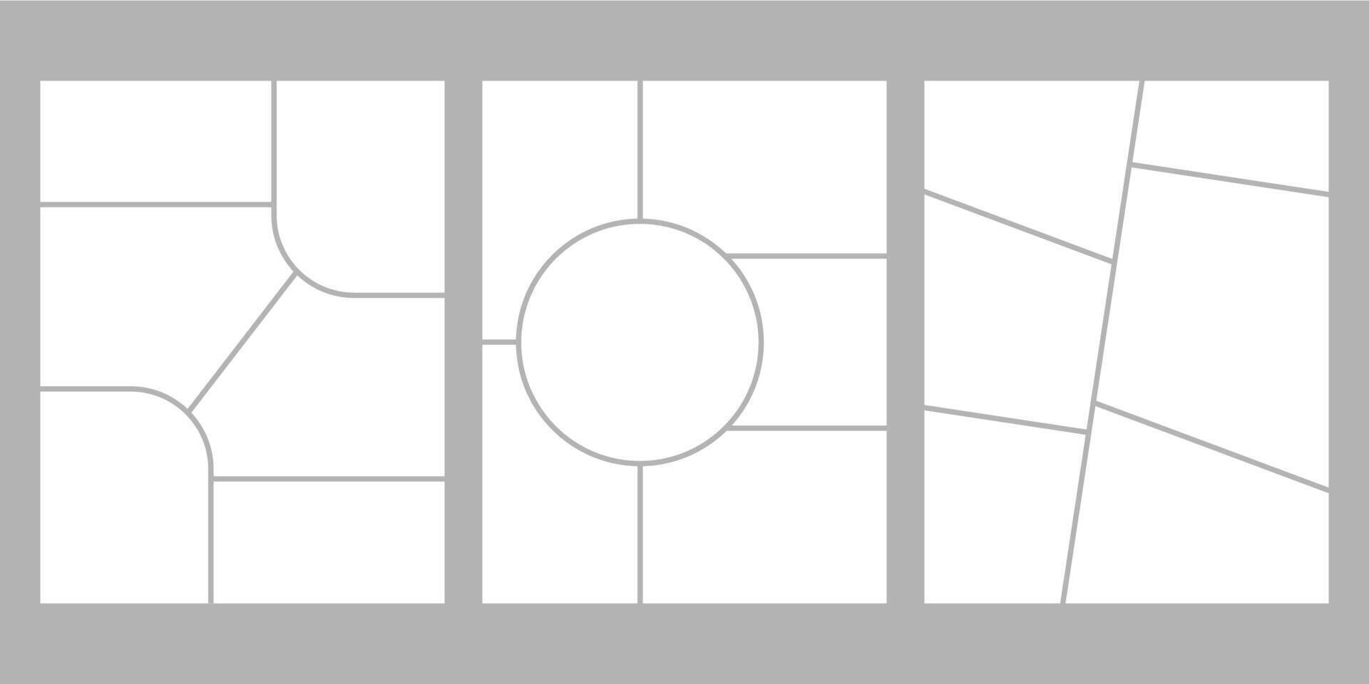Minimalistic geometric photo frame layout for photo albums, wedding photo. 8,5 to 11 in proportion vector