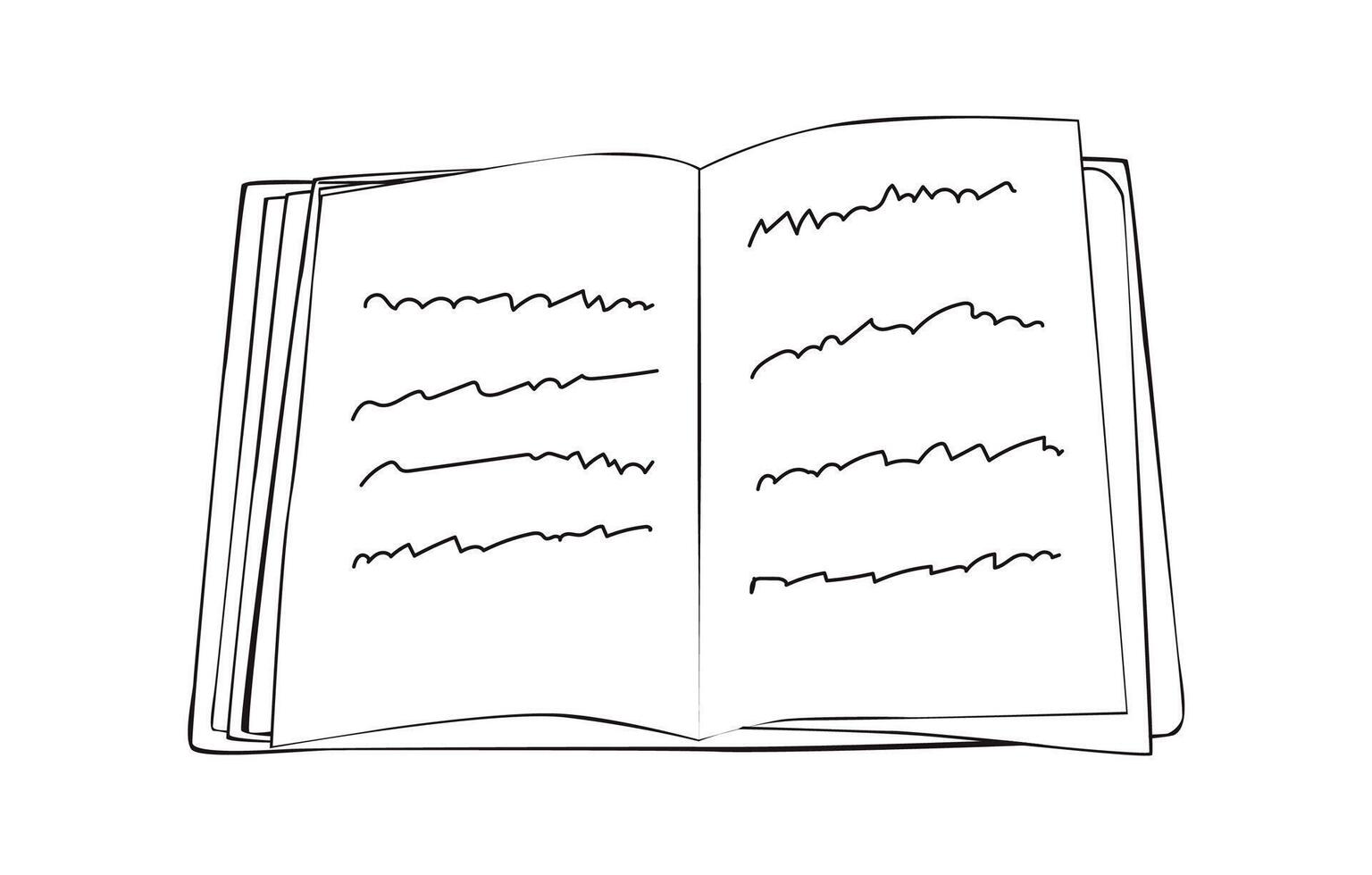 Open book , Book pages, Knowledge and education symbols vector