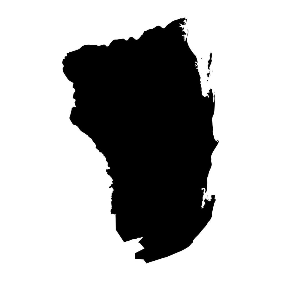 Inhambane Province map, administrative division of Mozambique. illustration. vector