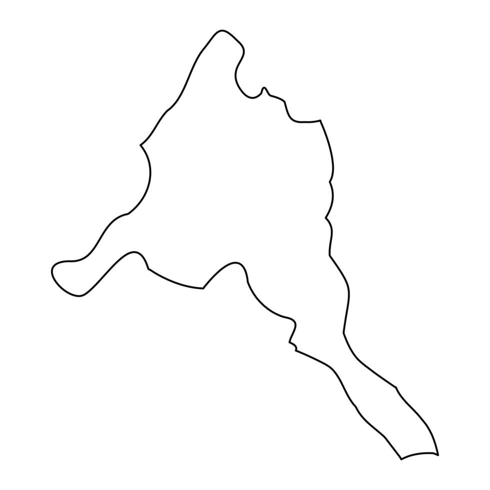 Luqa District map, administrative division of Malta. illustration. vector