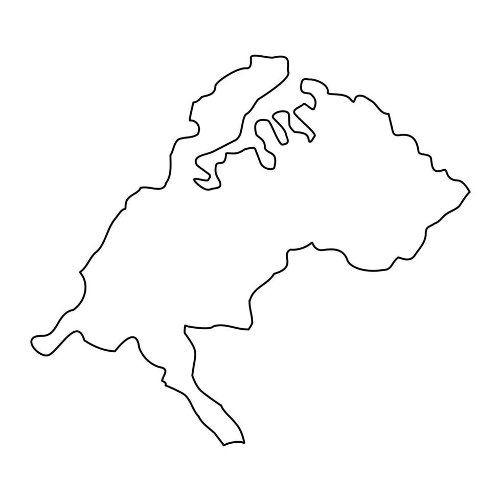 Southern Harbour District map, administrative division of Malta. illustration. vector